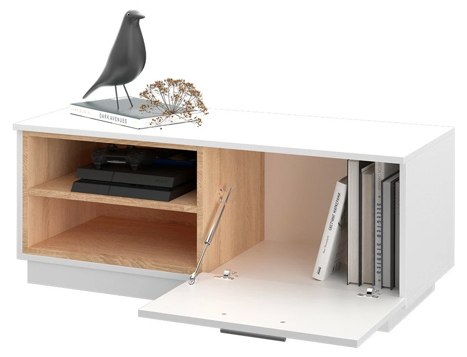 Vicco Lowboard „Beatrice“ Weiß/Sonoma 6 Vicco Lowboard „Beatrice“ Weiß/Sonoma – Bild 4