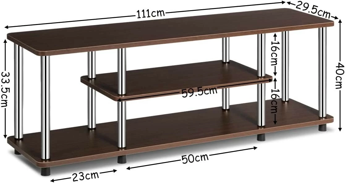 Costway 3 Ebenen TV-Schrank 8 Costway 3 Ebenen TV-Schrank – Bild 6