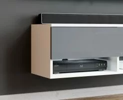 FURNIX TV-Schrank Alyx Weiß-Grau mit LED -Kommoden Verkäufe 2023 90e53b0d57f142bebf7da0476d9efcb5