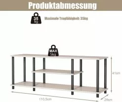 Costway TV-Schrank Fernsehschrank - Grau -Kommoden Verkäufe 2023 91bdc4967a39442da903b3b9aafaf47d