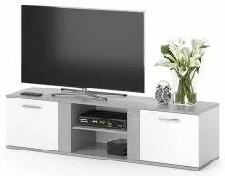 Vicco Lowboard „Novelli“ Beton/Weiß