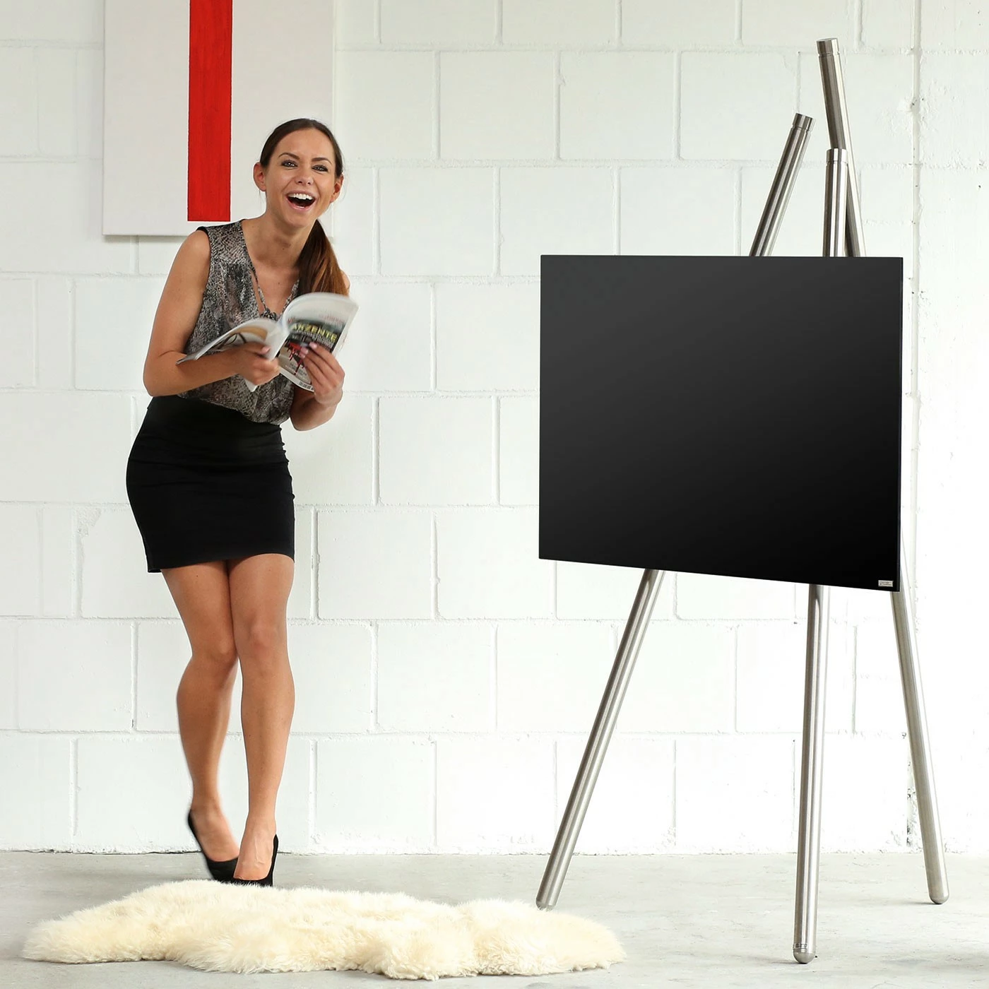 Wissmann Raumobjekte Ständer f. Fernseher tripod art 130-ST 5 Wissmann Raumobjekte Ständer f. Fernseher tripod art 130-ST – Bild 3