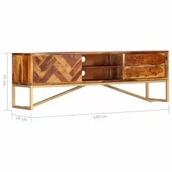 VidaXL TV-Schrank - vidaXL TV-Schrank 140 x 30 x 45 cm Massivholz -Kommoden Verkäufe 2023 9d77cb9cac224a98bbfb80e94150740f