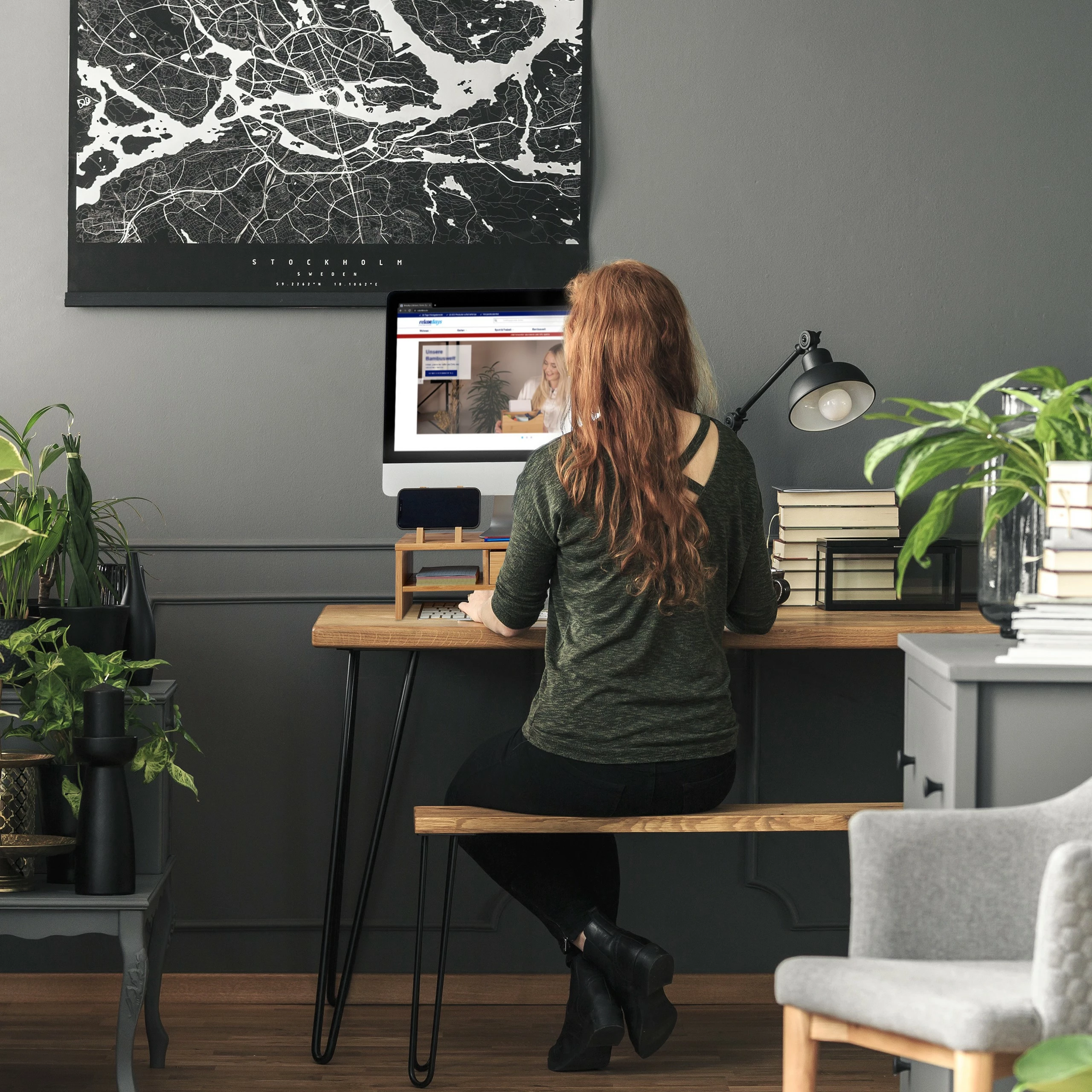 Relaxdays Monitorständer aus Bambus 5 Relaxdays Monitorständer aus Bambus – Bild 3