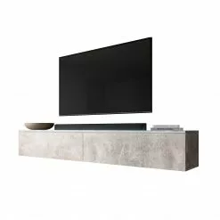 FURNIX RTV BARGO 180 cm Beton-Beton ohne LED