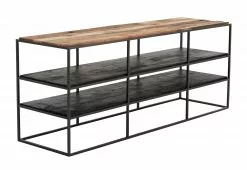 Ebuy24 Rustika TV Tisch - Rustika TV Tisch rustikales Bootsholz & schwarz.