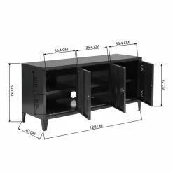 Urban Meuble FERNSEHTISCH MATAPOURI BLACK LT - Schwarz - 120 x 40 cm -Kommoden Verkäufe 2023 a21118de03cb447ea6def8a7ede20d97