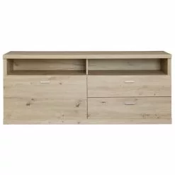 Ebuy24 Echo TVLowboard 2 - Echo TVLowboard 2 Schubladen, 2 Offene Fächer, 1 Klappe, ohne Licht Eiche Dekor.