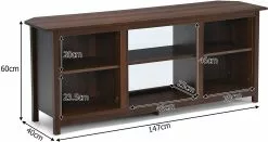 Costway 2-stufiger TV Schrank 147cm -Kommoden Verkäufe 2023 a22dd9b9644547d380da6e0d7b3048a3