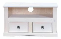 Ebuy24 New Mexico TV/Hifi - Glas Weiß - Breite: 44 cm