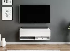 FURNIX TV-Schrank Alyx 100 cm Weiß mit LED -Kommoden Verkäufe 2023 ae66f30764ad4f5c9ce7013bc4cb2823