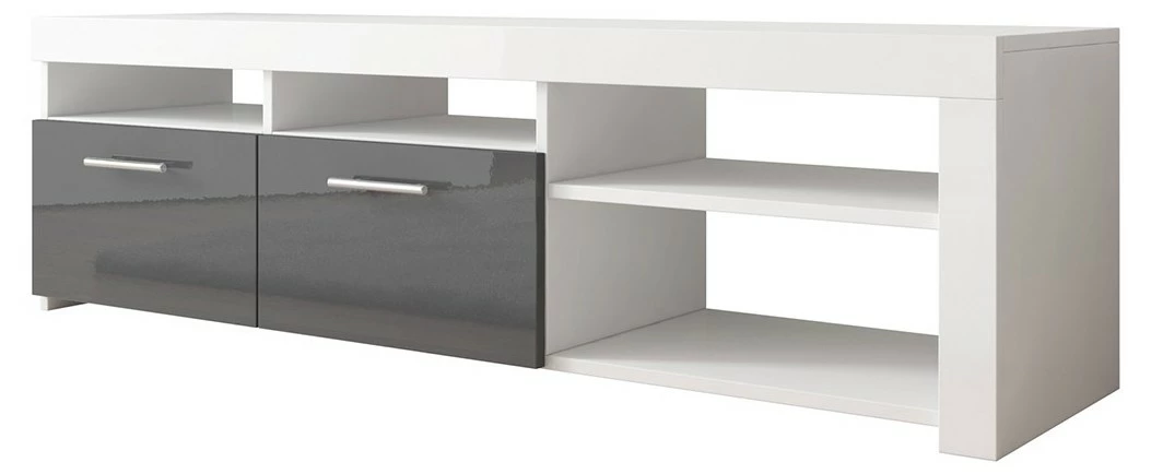 MB Moebel TV-Lowboard Clio - Weiß und Grau - Multicolor 3 MB Moebel TV-Lowboard Clio - Weiß und Grau - Multicolor