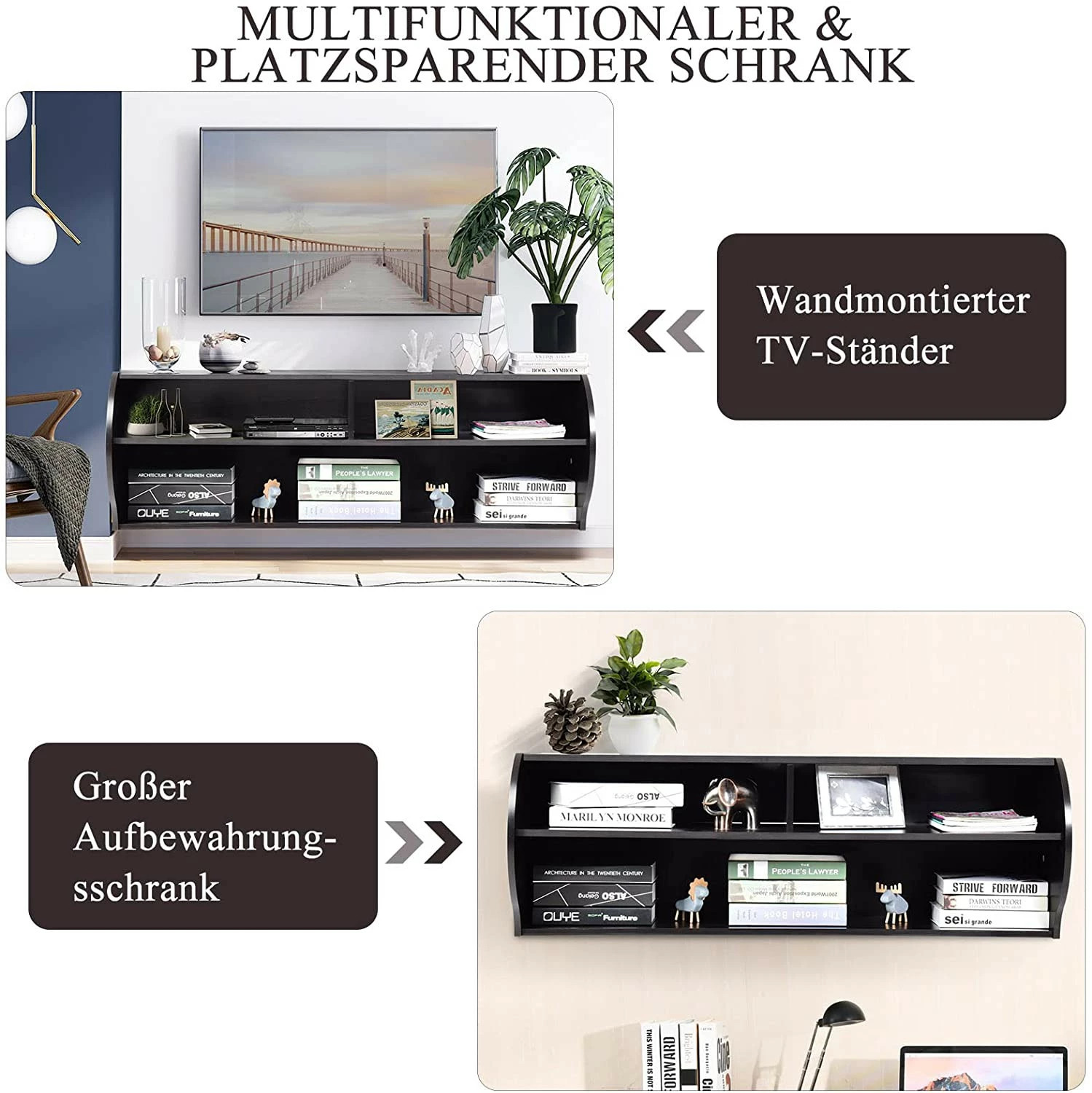 Costway TV Schrank hängend 5 Costway TV Schrank hängend – Bild 3