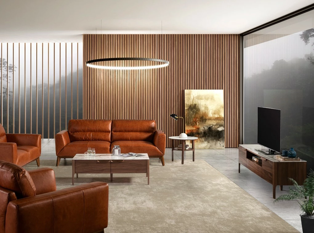 ANGEL CERDA TV-Ständer in Nussbaum- und Marmoroptik 5 ANGEL CERDA TV-Ständer in Nussbaum- und Marmoroptik – Bild 3