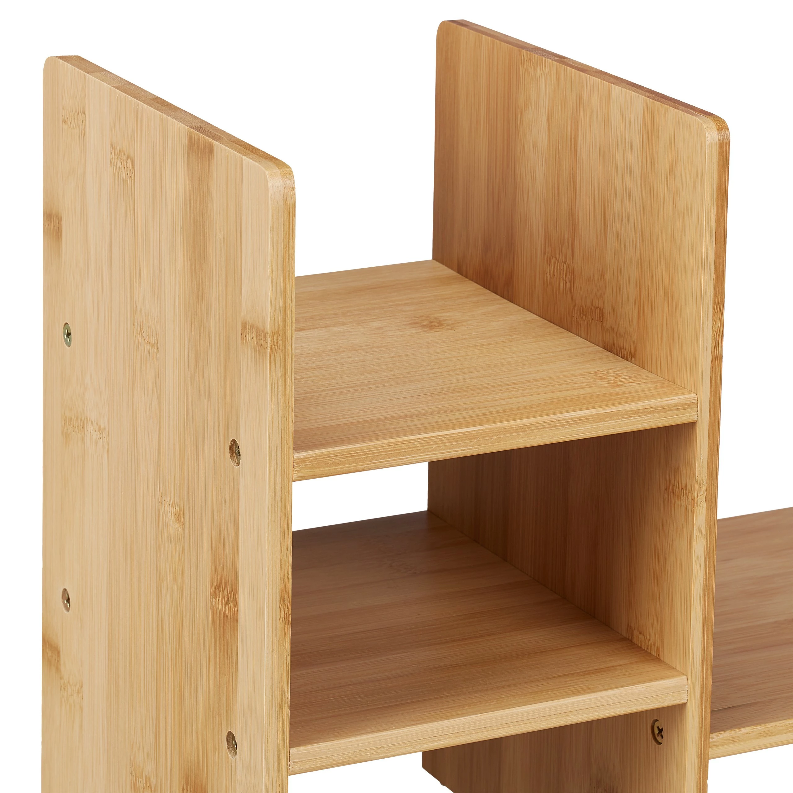 Relaxdays Bambus Monitorständer mit Fächern 8 Relaxdays Bambus Monitorständer mit Fächern – Bild 6