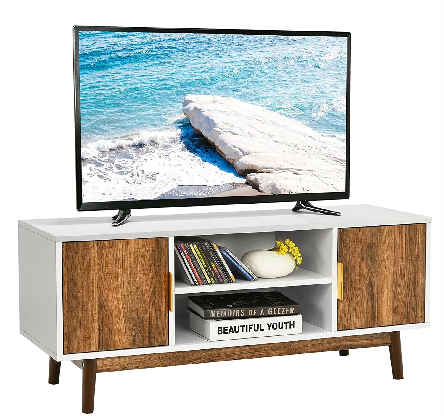 Costway TV-Ständer Fernsehschrank Holz 3 Costway TV-Ständer Fernsehschrank Holz