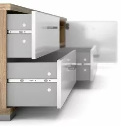 Ebuy24 Holle TV Tisch - Holle TV Tisch mit 1 Regal, 3 Schubladen und 1 Tür, Eichendekor / weiß Hochglanz. -Kommoden Verkäufe 2023 bbe8e8cd625944b39806a5dc86ddd604.cropped 0 27 904 940.processed