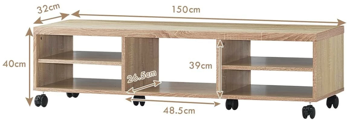 Costway Fernsehschrank Holz 8 Costway Fernsehschrank Holz – Bild 6