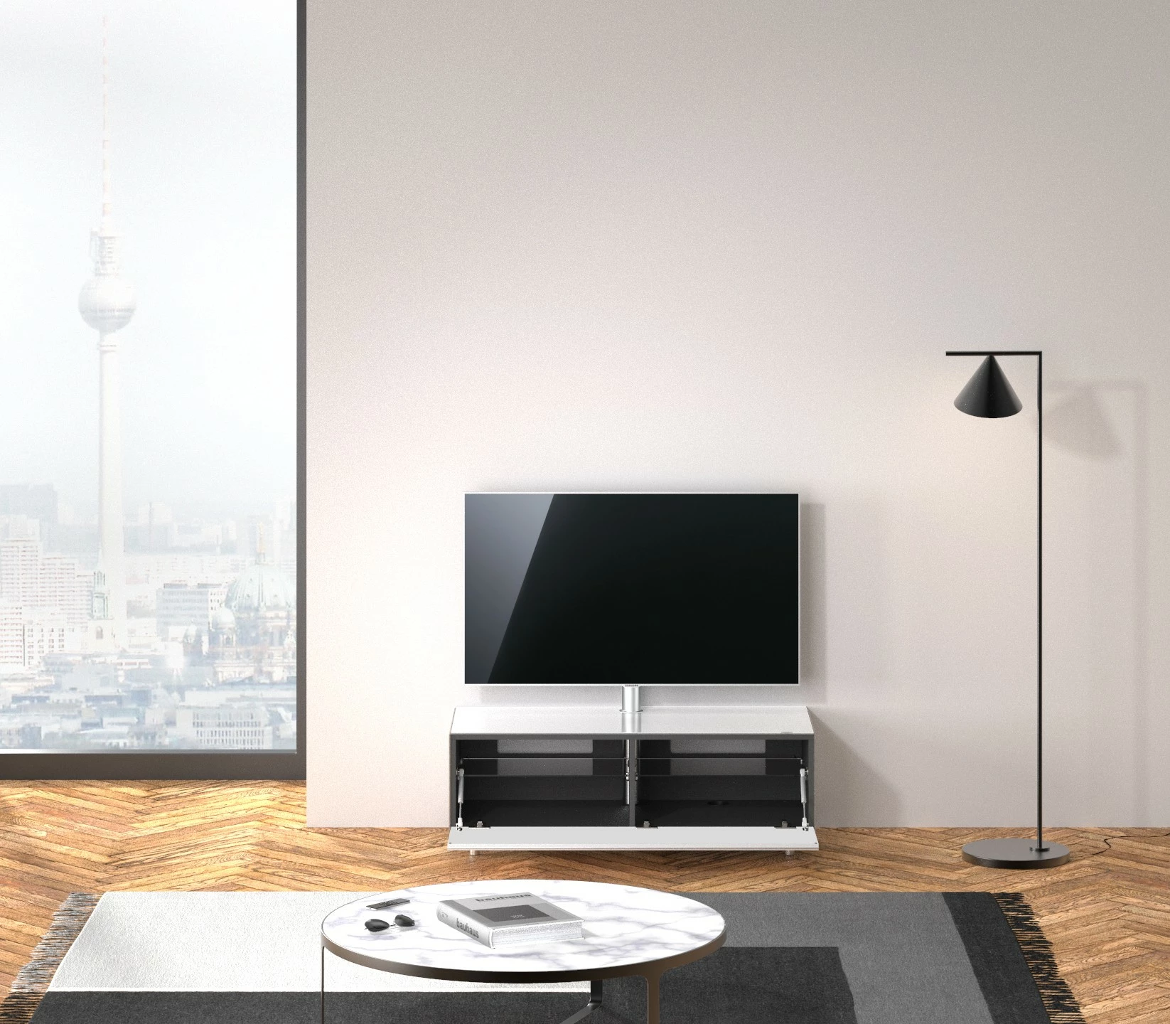 JUST by Spectral TV-Lowboard Just.Lima mit TV-Halterung - Weiß - 111 x 83 cm 5 JUST by Spectral TV-Lowboard Just.Lima mit TV-Halterung - Weiß - 111 x 83 cm – Bild 3