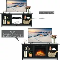 Costway 2-stufiger TV Schrank 147cm -Kommoden Verkäufe 2023 c9b97f4a1bac4b208a170e41c25bccff