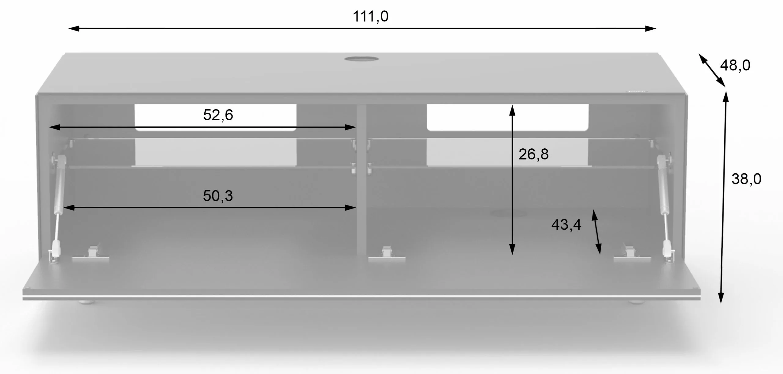 JUST by Spectral TV-Lowboard Just.Lima mit TV-Halterung - Weiß - 111 x 83 cm 10 JUST by Spectral TV-Lowboard Just.Lima mit TV-Halterung - Weiß - 111 x 83 cm – Bild 8