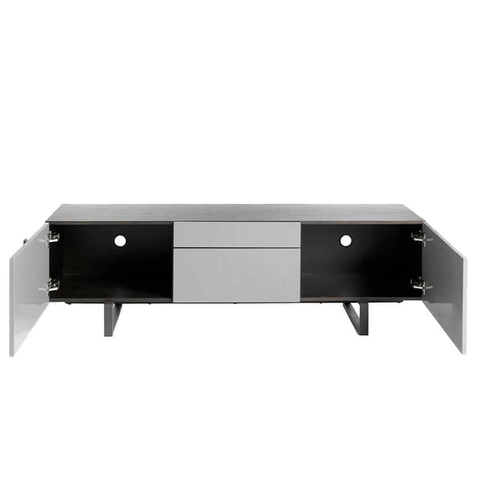 ANGEL CERDA TV-Ständer aus Wenge und grauem Stahl 7 ANGEL CERDA TV-Ständer aus Wenge und grauem Stahl – Bild 5