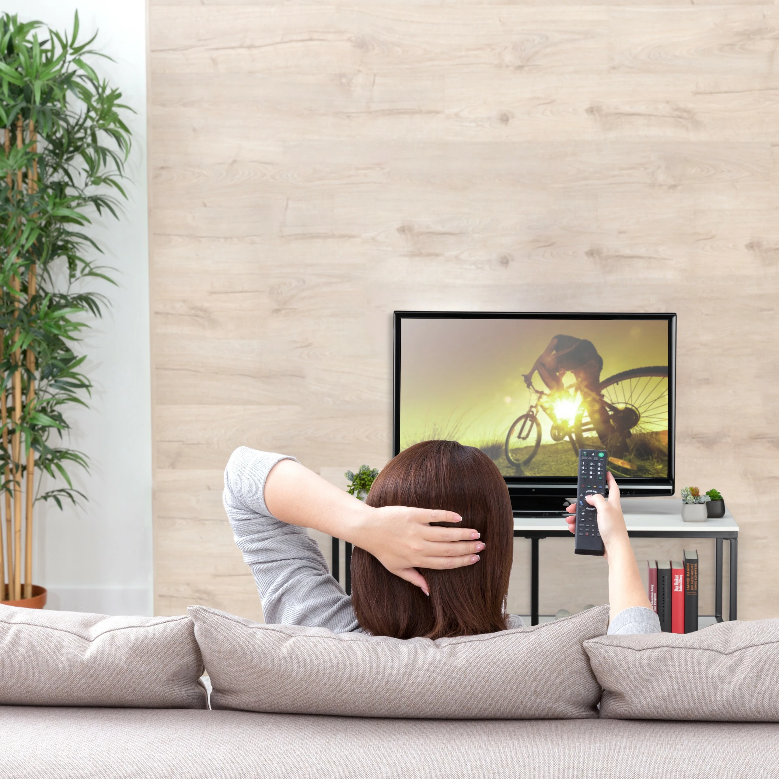 Relaxdays TV Lowboard weiß-schwarz 5 Relaxdays TV Lowboard weiß-schwarz – Bild 3