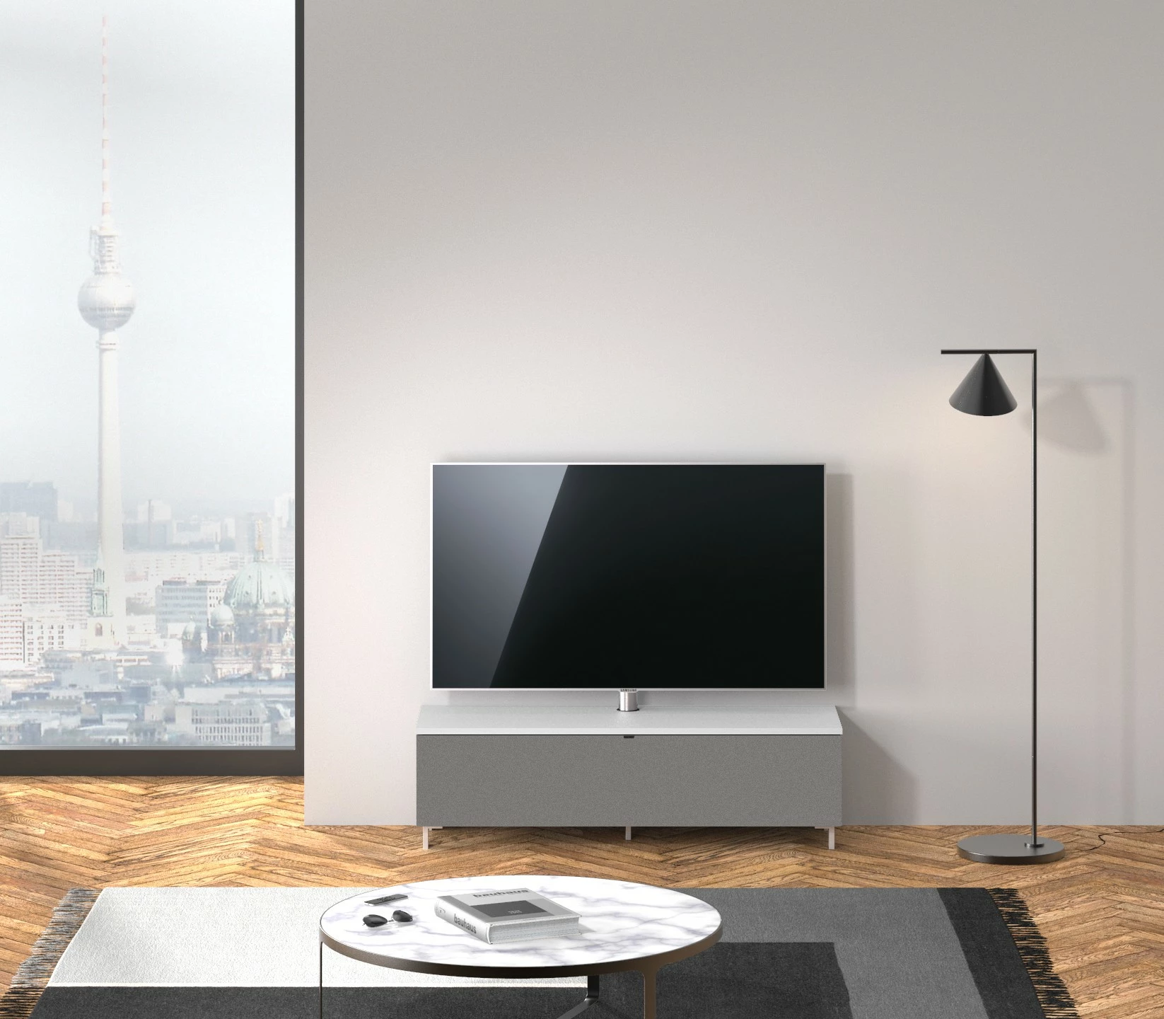 JUST by Spectral TV-Lowboard Just.Basic mit TV-Halterung - Weiß 4 JUST by Spectral TV-Lowboard Just.Basic mit TV-Halterung - Weiß – Bild 2