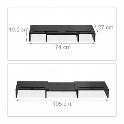 Relaxdays Monitorständer für 2 Monitore -Kommoden Verkäufe 2023 dab0bc794cbc47faa9fc547713c683ce