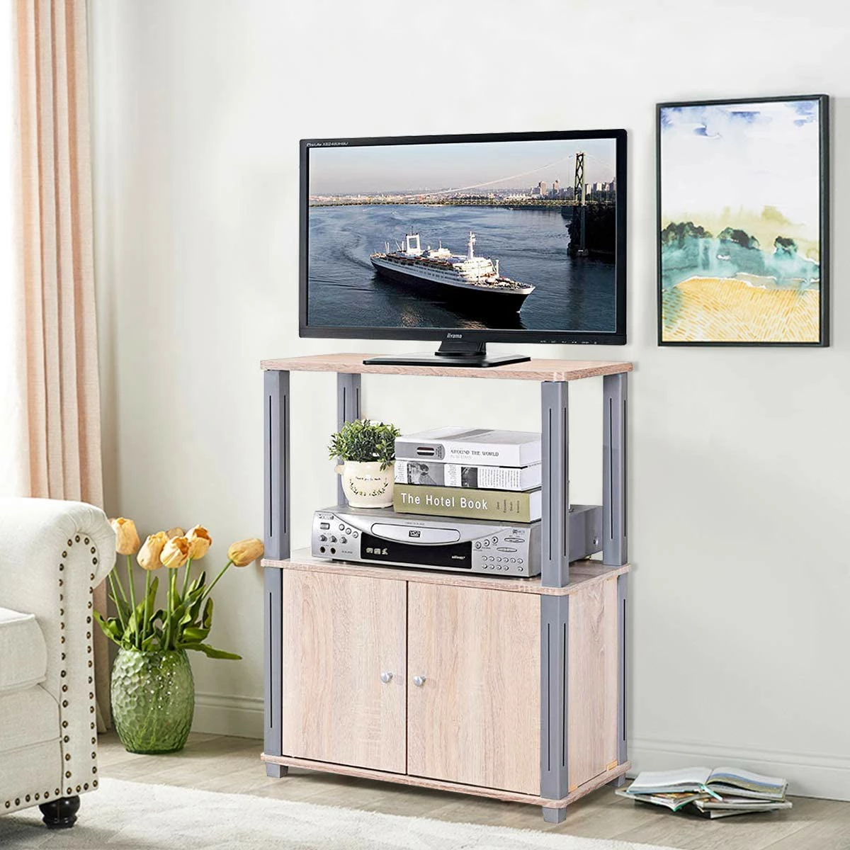 Costway Fernsehtisch TV Möbel Regal 5 Costway Fernsehtisch TV Möbel Regal – Bild 3