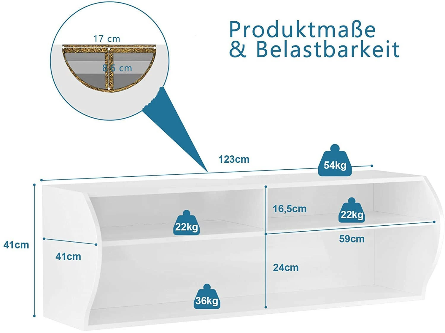 Costway TV Schrank hängend 8 Costway TV Schrank hängend – Bild 6