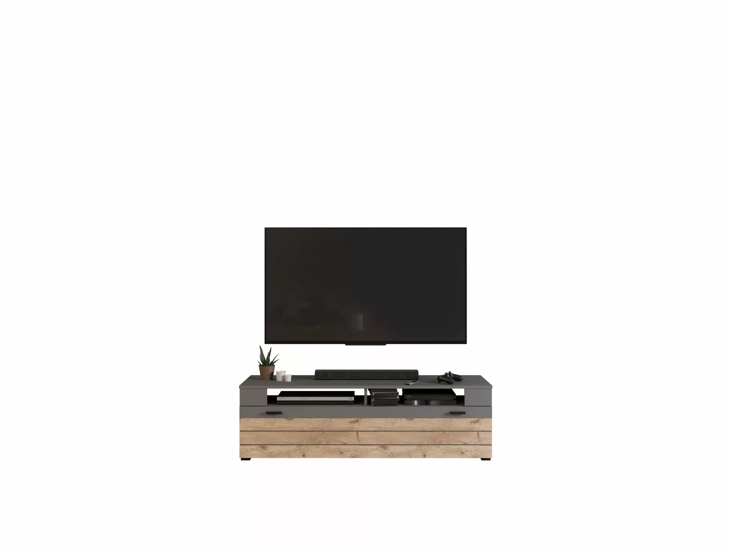 The Kuup TV Lowboard Matt Grau Nox Oak - 140 x 43 cm 6 The Kuup TV Lowboard Matt Grau Nox Oak - 140 x 43 cm – Bild 4