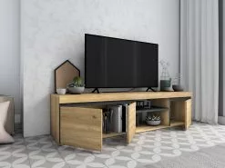 SKRAUT HOME Möbel TV Naturale 160x40x41cm - Tiefe: 160 cm -Kommoden Verkäufe 2023 e4e8af3551124f52abc36cfd92951736