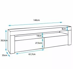 MB Moebel TV-Lowboard Aker - Weiß -Kommoden Verkäufe 2023 eb92ca9a33d645eea3b68fadd934892b