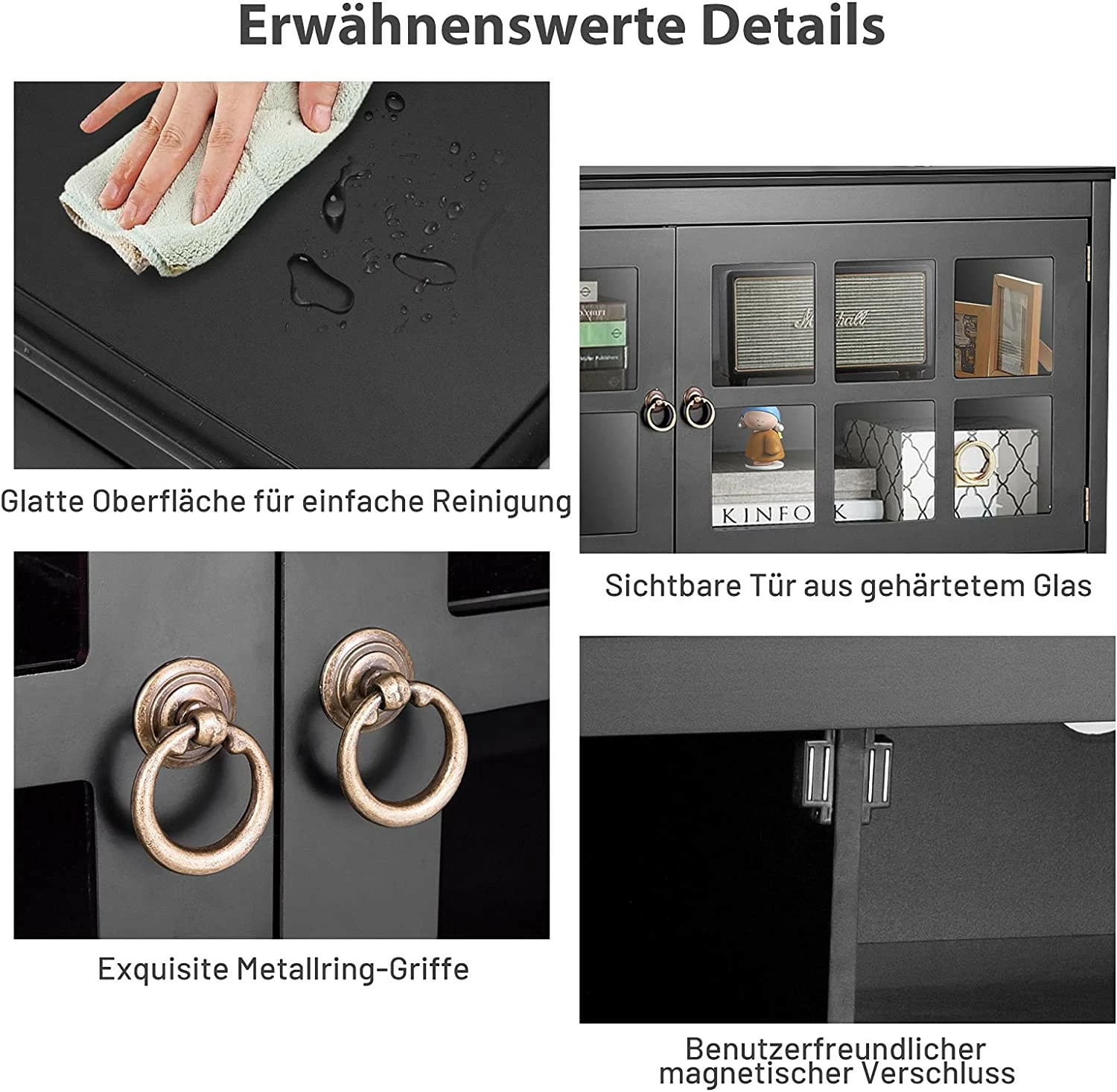 Costway Fernsehtisch für Fernseher 7 Costway Fernsehtisch für Fernseher – Bild 5