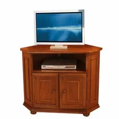 Montreux TV-Eckschrank Palermo - Ayous teilmassiv - Antikbraun