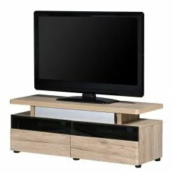 Jahnke TV-Lowboard CU-Libre 220 - Eiche Sanremo Dekor / Schwarz
