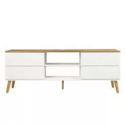 Tenzo TV-Lowboard Dot - Weiß -Kommoden Verkäufe 2023 tv lowboard dot eiche teilmassiv weiss 4148256