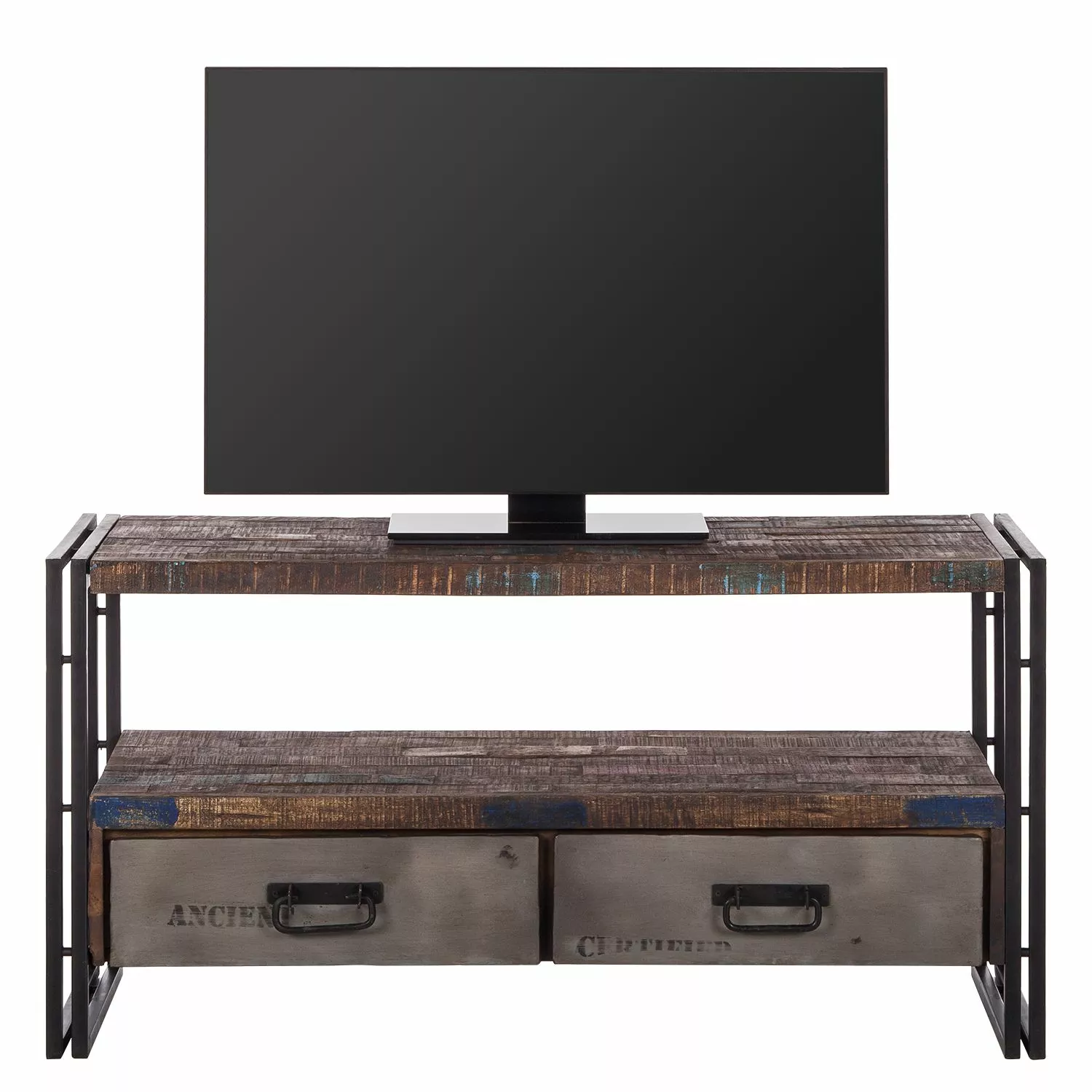 Red Living TV-Lowboard Factory II - Mango massiv / Metall - Vintage Braun 7 Red Living TV-Lowboard Factory II - Mango massiv / Metall - Vintage Braun – Bild 5