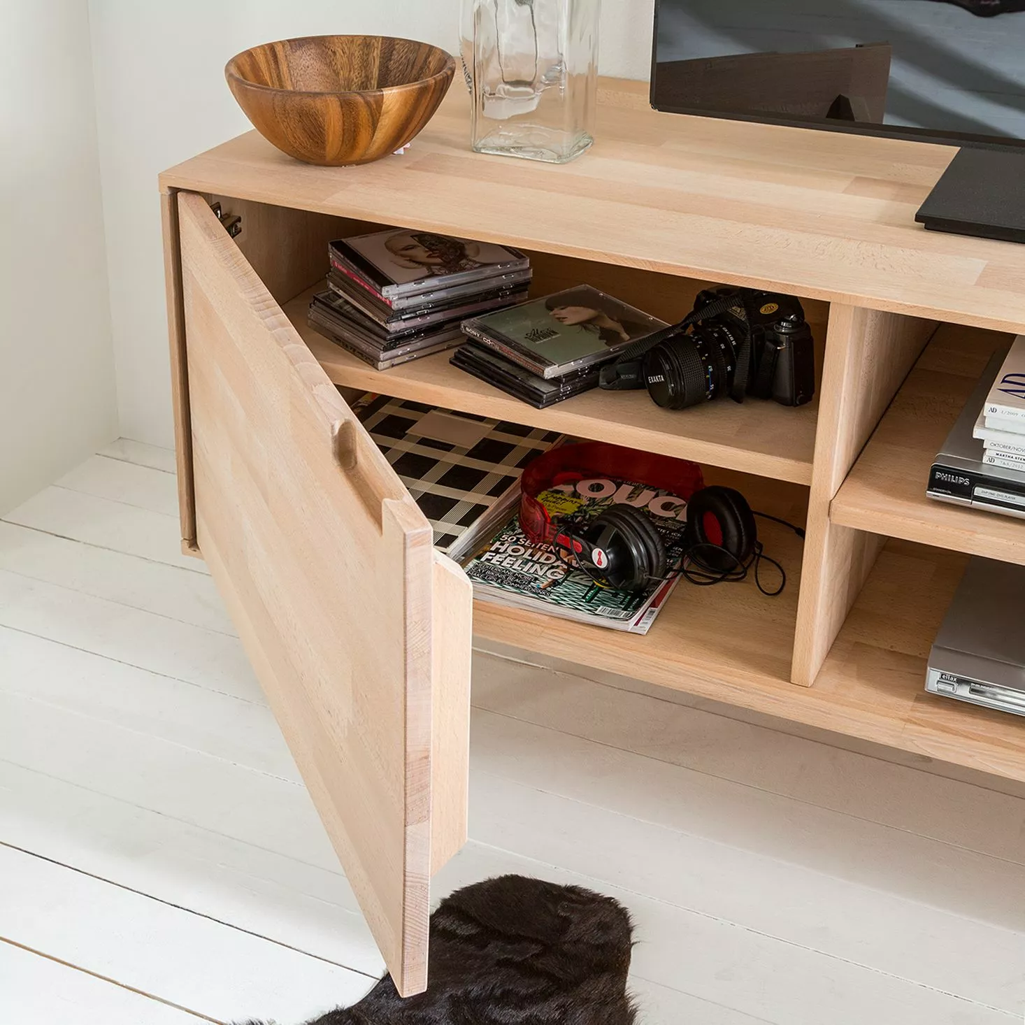 Mørteens TV-Lowboard Finsby - Buche massiv 11 Mørteens TV-Lowboard Finsby - Buche massiv – Bild 9