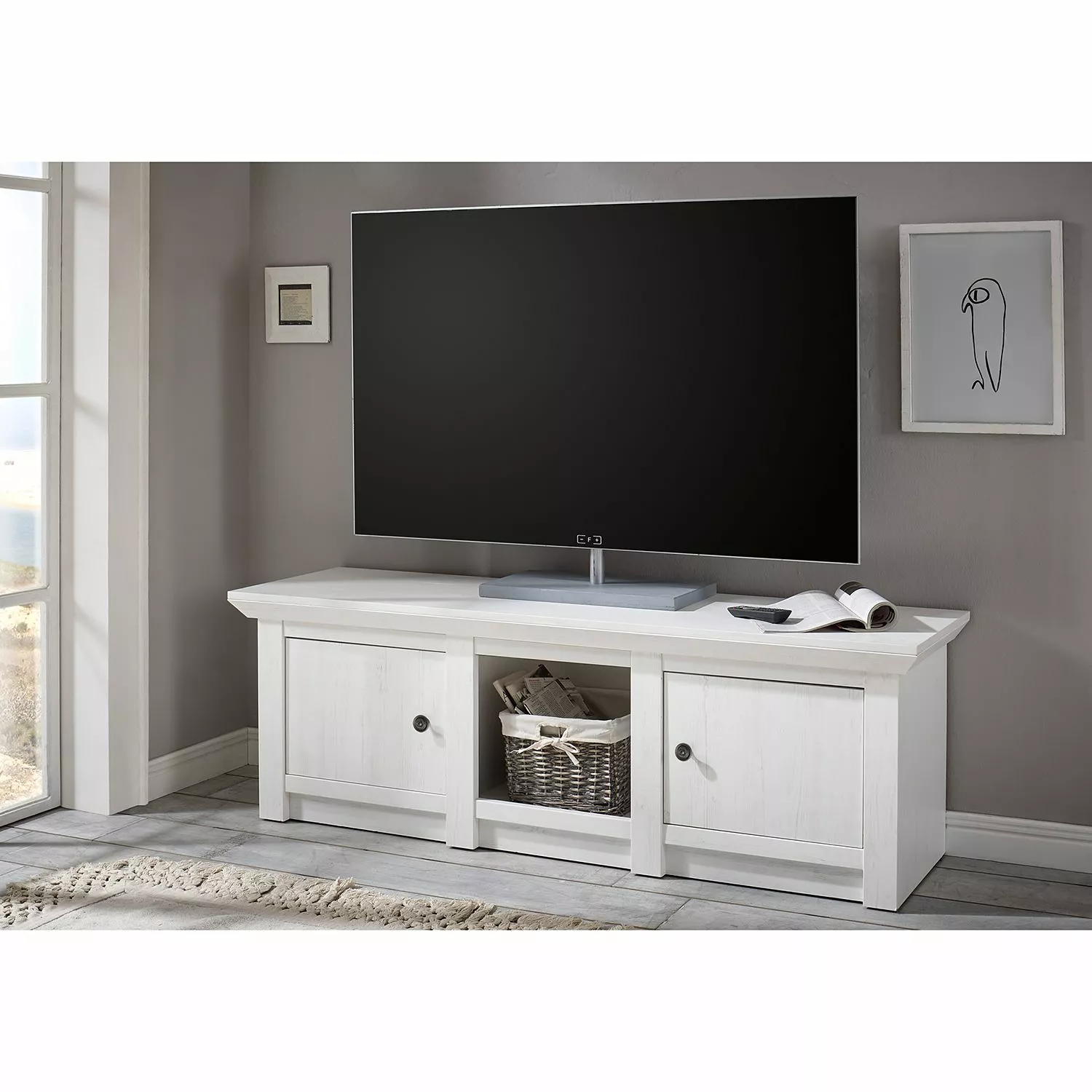 Maison Belfort TV-Lowboard Geestland - Pinie Weiß Dekor 6 Maison Belfort TV-Lowboard Geestland - Pinie Weiß Dekor – Bild 4