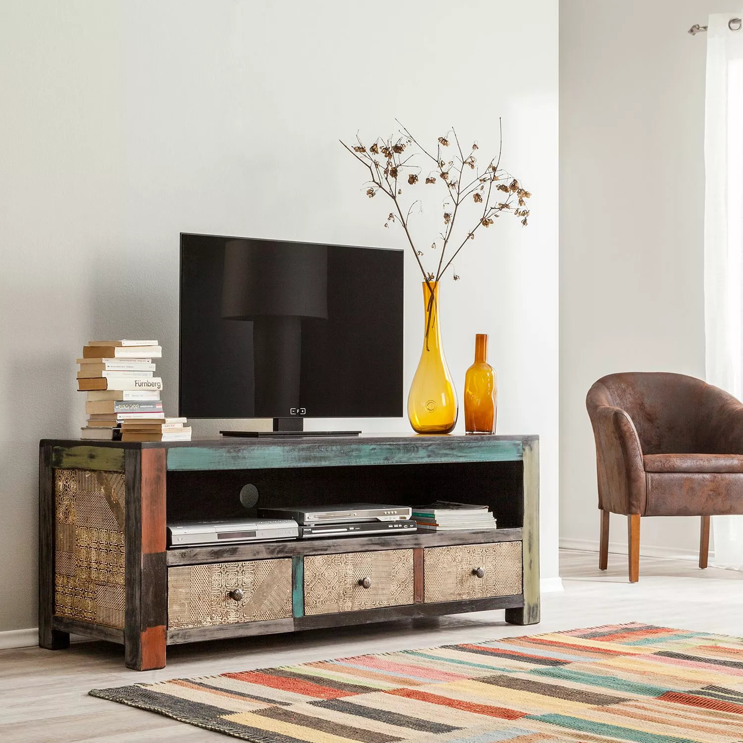 Wolf-Möbel TV-Lowboard Goa I - Mango teilmassiv - Mango Dunkelbraun 4 Wolf-Möbel TV-Lowboard Goa I - Mango teilmassiv - Mango Dunkelbraun – Bild 2