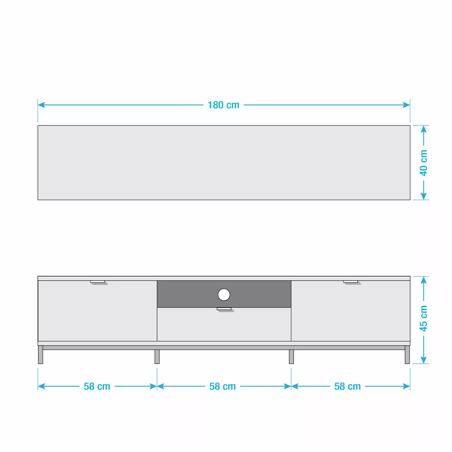 Studio Copenhagen TV-Lowboard Harma - Dunkelgrau 16 Studio Copenhagen TV-Lowboard Harma - Dunkelgrau – Bild 14