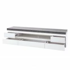 Fredriks TV-Lowboard Namona II - Inkl. Beleuchtung - Beton Dekor / Weiß -Kommoden Verkäufe 2023 tv lowboard namona ii inkl beleuchtung weiss anthrazit weiss anthrazit 3666769