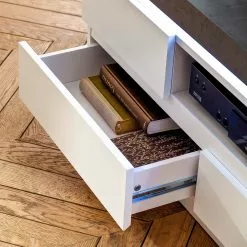 Fredriks TV-Lowboard Namona II - Inkl. Beleuchtung - Beton Dekor / Weiß -Kommoden Verkäufe 2023 tv lowboard namona ii inkl beleuchtung weiss anthrazit weiss anthrazit 3666789