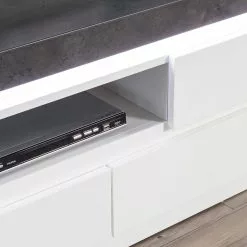 Fredriks TV-Lowboard Namona II - Inkl. Beleuchtung - Beton Dekor / Weiß -Kommoden Verkäufe 2023 tv lowboard namona ii inkl beleuchtung weiss anthrazit weiss anthrazit 4033552