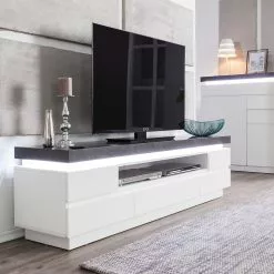 Fredriks TV-Lowboard Namona II - Inkl. Beleuchtung - Beton Dekor / Weiß -Kommoden Verkäufe 2023 tv lowboard namona ii inkl beleuchtung weiss anthrazit weiss anthrazit 4033560