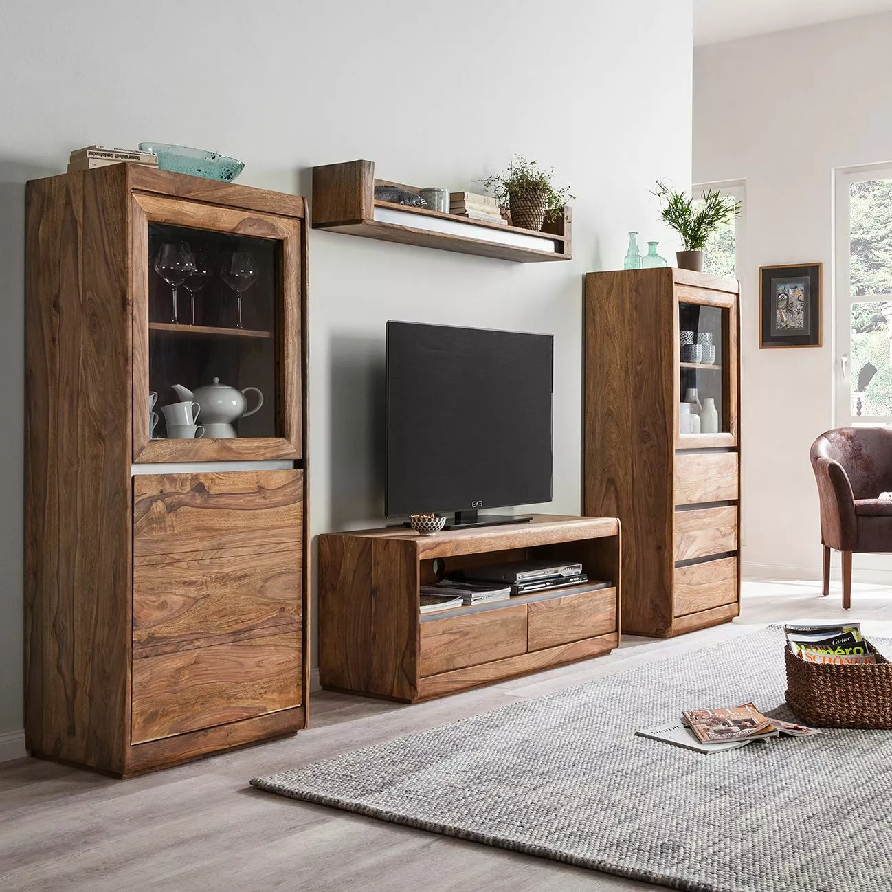 Ars Natura TV-Lowboard Tapurah I - Sheesham massiv 4 Ars Natura TV-Lowboard Tapurah I - Sheesham massiv – Bild 2