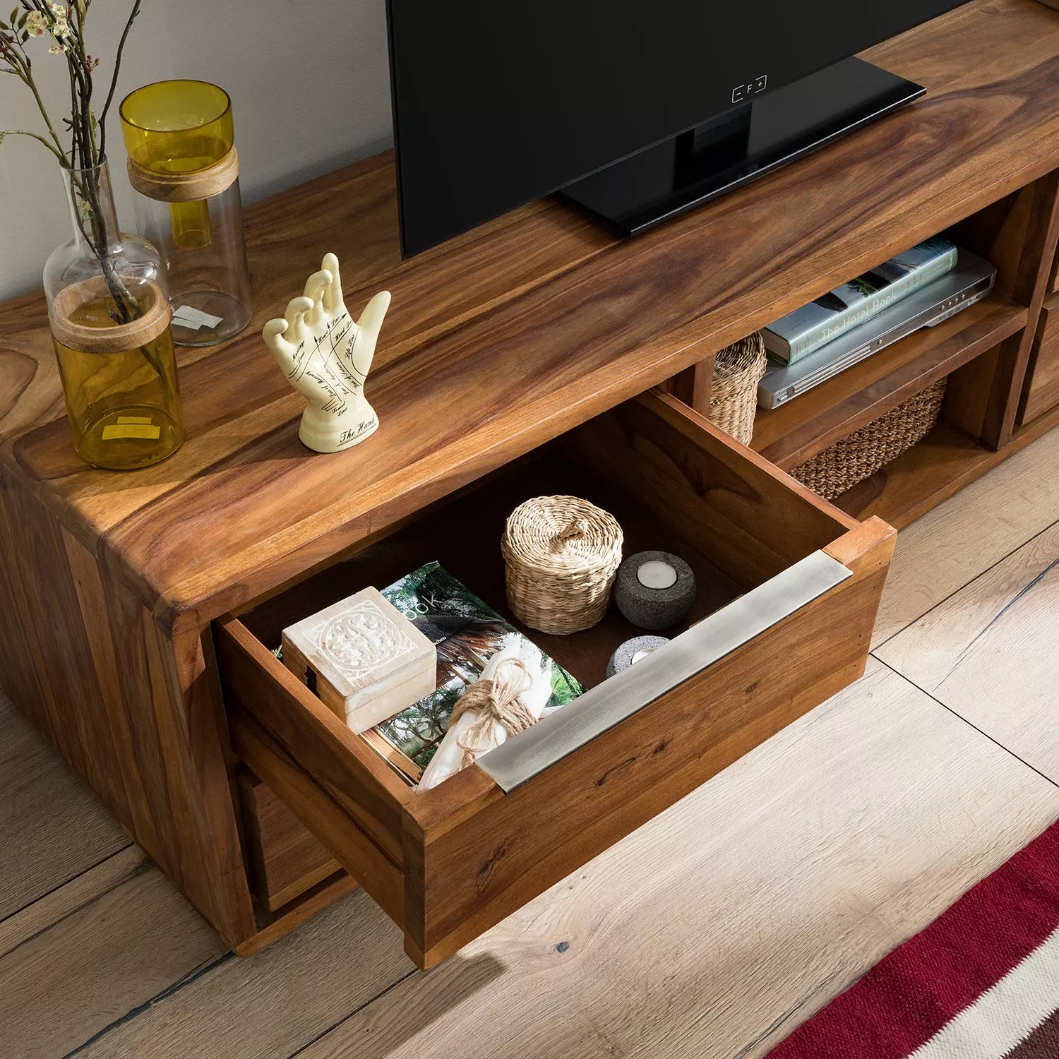 Ars Natura TV-Lowboard Trangle I - Sheesham massiv 10 Ars Natura TV-Lowboard Trangle I - Sheesham massiv – Bild 8