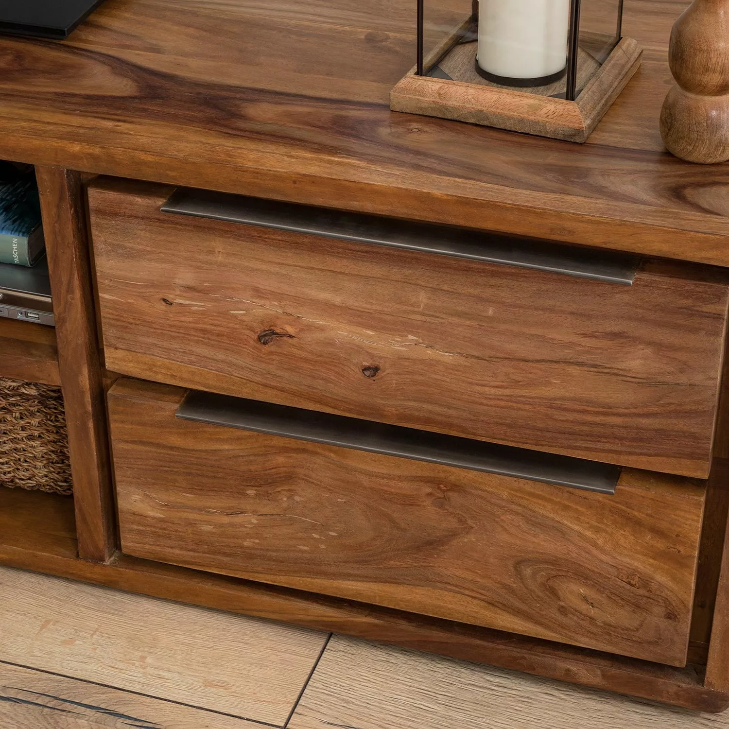 Ars Natura TV-Lowboard Trangle I - Sheesham massiv 11 Ars Natura TV-Lowboard Trangle I - Sheesham massiv – Bild 9